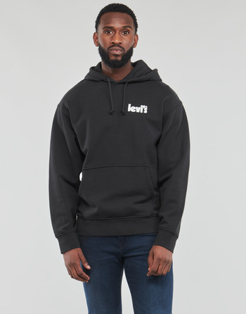 textil Herr Sweatshirts Levi's RELAXED GRAPHIC PO Svart