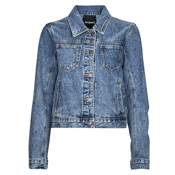 textil Dam Jeansjackor Desigual CHAQ_BENITA Blå / Ljus