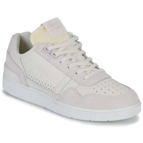 Skor Herr Sneakers Lacoste T-CLIP Vit / Beige