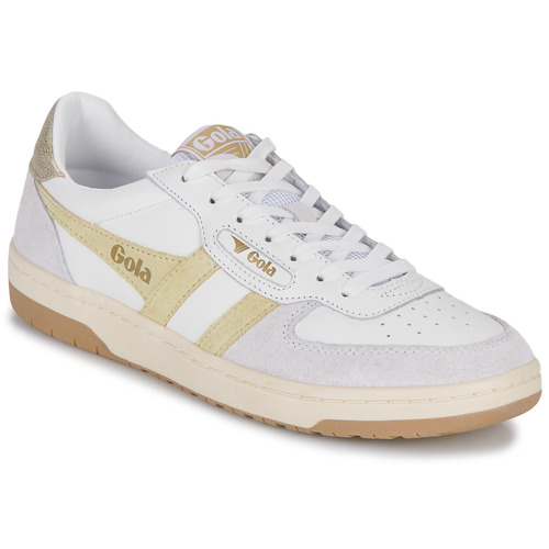 Skor Dam Sneakers Gola HAWK Vit / Gul / Guldfärgad