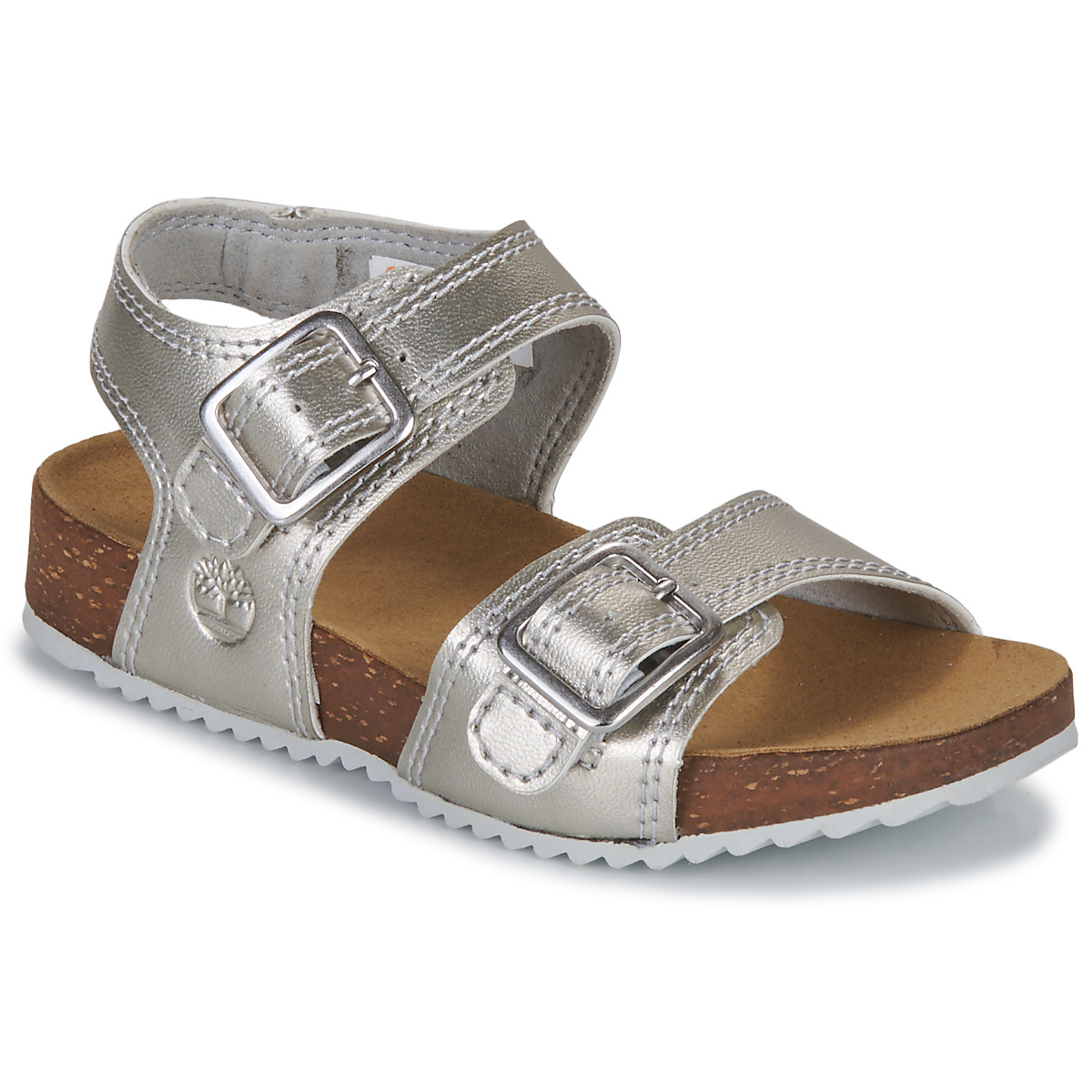 Skor Flickor Sandaler Timberland CASTLE ISLAND 2 STRAP Silver