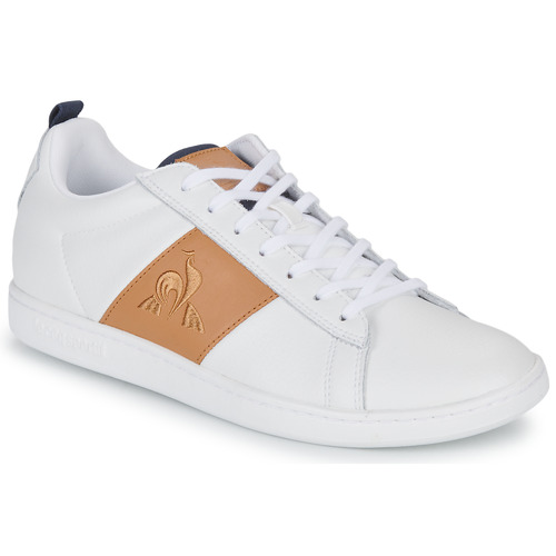 Skor Herr Sneakers Le Coq Sportif COURTCLASSIC Vit / Brun