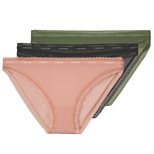 Underkläder Dam Trosor Calvin Klein Jeans BIKINI X3 Svart / Grå / Rosa