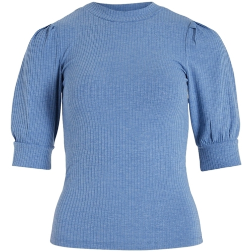 textil Dam Blusar Vila Noos Top Felia 2/4 - Federal Blue Blå