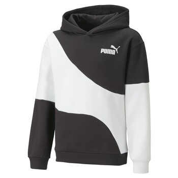 textil Pojkar Sweatshirts Puma PUMA POWER CAT HOODIE FL B Svart / Vit