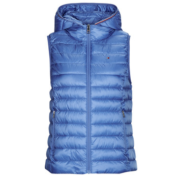 textil Dam Täckjackor Tommy Hilfiger LW PADDED GLOBAL STRIPE VEST Blå