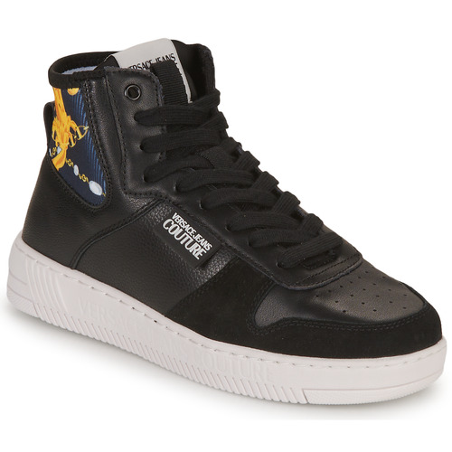 Skor Dam Höga sneakers Versace Jeans Couture 75VA3SJ9 Svart / Mönstrad