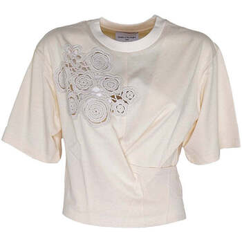 textil Dam T-shirts & Pikétröjor Isabelle Blanche  Beige