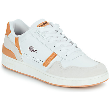 Skor Herr Sneakers Lacoste T-CLIP Vit / Beige