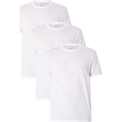 textil Herr T-shirts Lacoste 3-pack Crew T-shirt Vit