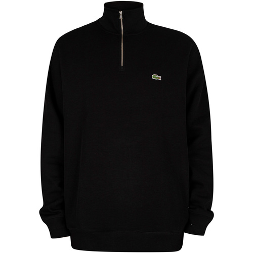 textil Herr Sweatshirts Lacoste 1/4 dragkedja i bomullströja Svart