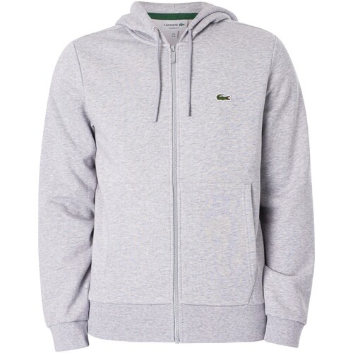 textil Herr Sweatshirts Lacoste Hoodie med dragkedja Grå