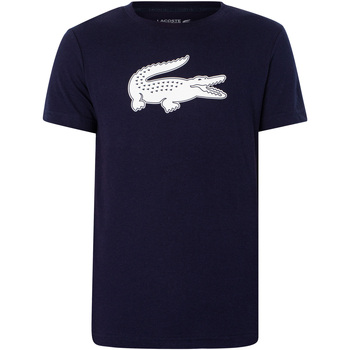 textil Herr T-shirts Lacoste Sport 3D Print Crocodile T-shirt Blå