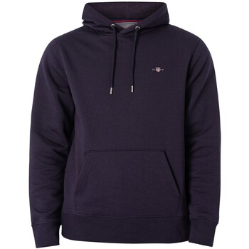 textil Herr Sweatshirts Gant Vanlig Pullover Hoodie Blå