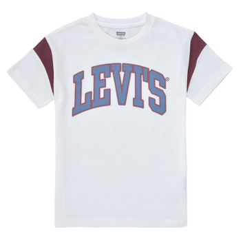 textil Pojkar T-shirts Levi's LEVI'S PREP SPORT TEE Vit / Blå / Röd