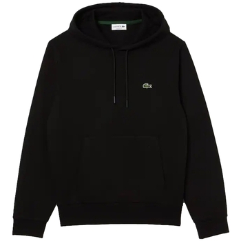 textil Herr Sweatshirts Lacoste Organic Brushed Cotton Hoodie - Noir Svart