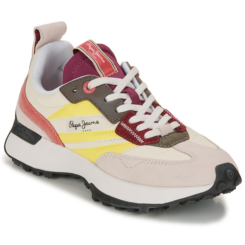 Skor Dam Sneakers Pepe jeans LUCKY MAIN Vit / Beige / Bordeaux