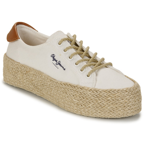 Skor Dam Sneakers Pepe jeans KYLE CLASSIC Vit / Brun