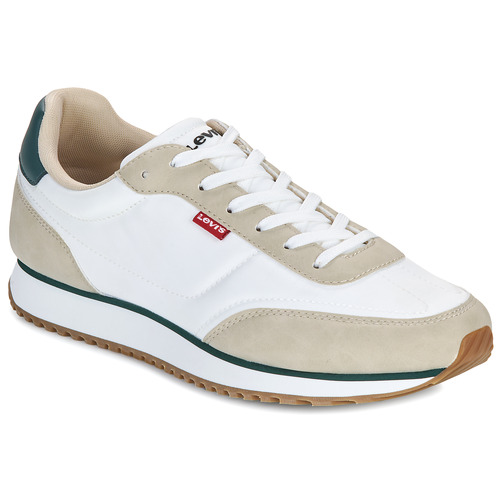 Skor Herr Sneakers Levi's STAG RUNNER Vit / Beige