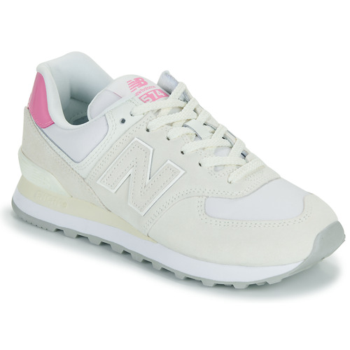 Skor Dam Sneakers New Balance 574 Beige / Rosa