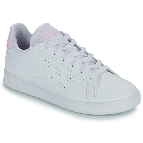 Skor Flickor Sneakers Adidas Sportswear ADVANTAGE K Vit / Rosa