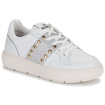 Skor Dam Sneakers Love Moschino BOLD LOVE Vit / Silverfärgad