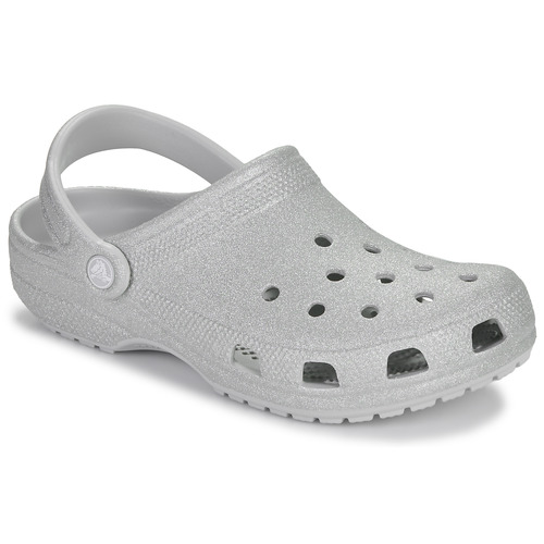 Skor Dam Träskor Crocs Classic Glitter Clog Silver