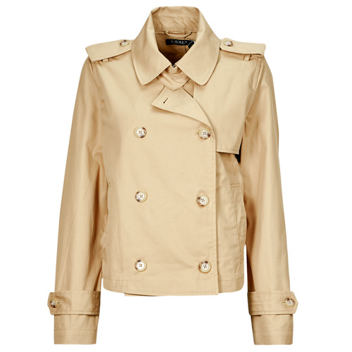 textil Dam Trenchcoats Lauren Ralph Lauren SAYAITE-UNLINED-TRENCH Beige