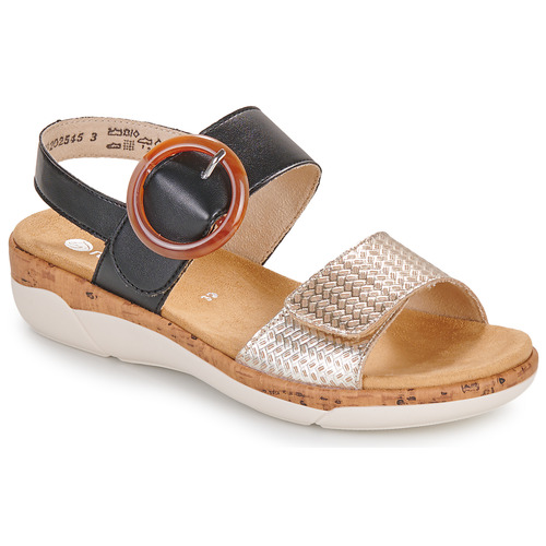 Skor Dam Sandaler Remonte  Svart / Beige