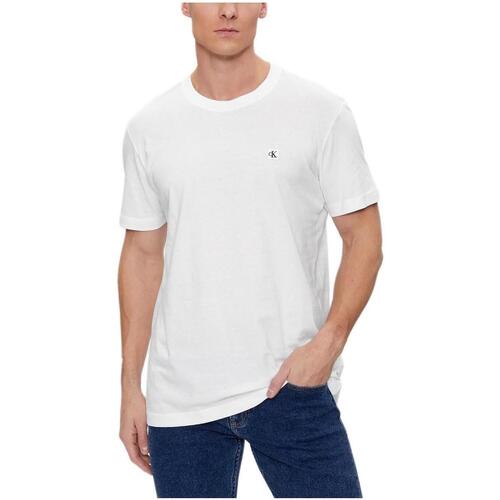 textil Herr T-shirts Calvin Klein Jeans  Vit