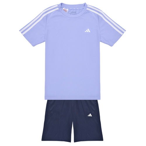 textil Pojkar Sportoverall Adidas Sportswear Train Essentials AEROREADY 3-Stripes Regular-Fit Training Set Blå