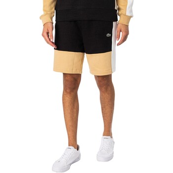 textil Herr Shorts / Bermudas Lacoste Sweatshorts med logotyp i ekologisk bomull Svart