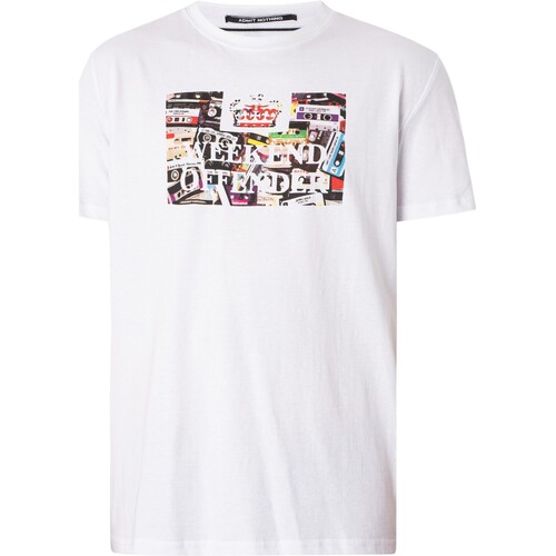 textil Herr T-shirts Weekend Offender Keyte grafisk t-shirt Vit