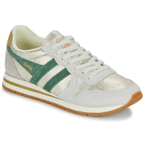 Skor Dam Sneakers Gola Daytona Blaze Beige / Guldfärgad / Grön