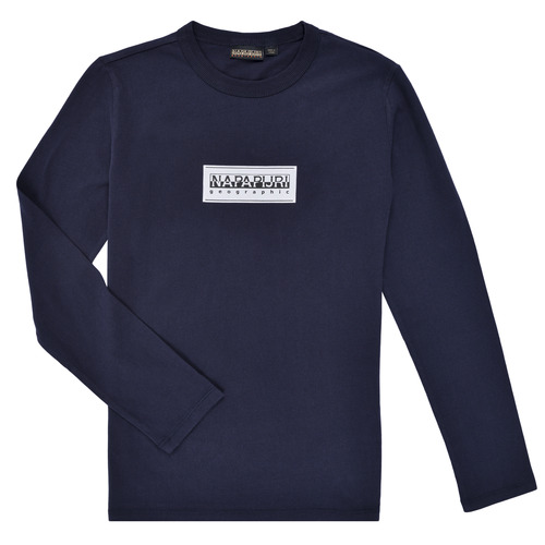 textil Pojkar Långärmade T-shirts Napapijri K S-CHAMOIS LS Marin