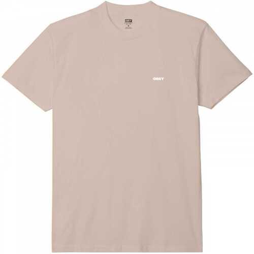 textil Herr T-shirts & Pikétröjor Obey Bold  2 Beige