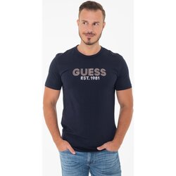 textil Herr T-shirts Guess M4YI30 J1314 Blå