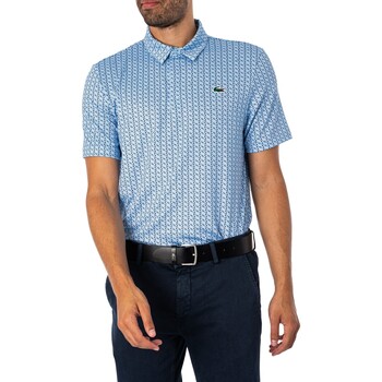 textil Herr Kortärmade pikétröjor Lacoste Golfpikétröja med anti-UV-tryck Blå