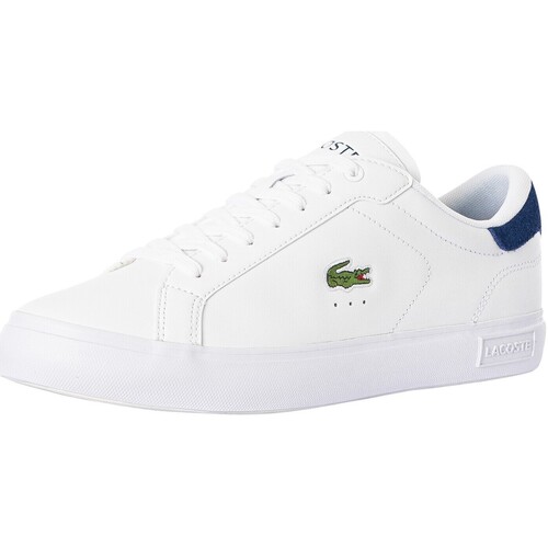 Skor Herr Sneakers Lacoste Powercourt 224 1 SMA Läder Trainers Vit