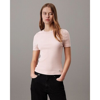 textil Dam T-shirts & Pikétröjor Calvin Klein Jeans J20J224458 Beige