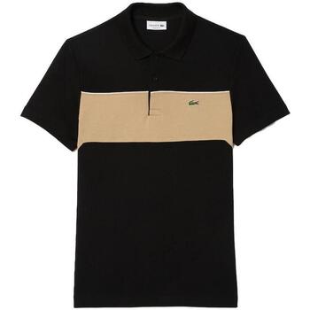 textil Herr T-shirts & Pikétröjor Lacoste Colour Block Polo Shirt Black/Beige Svart