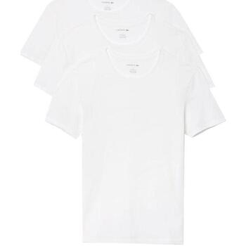 textil Herr T-shirts & Pikétröjor Lacoste Lounge 3 Pack Plain Cotton T-Shirt White Vit