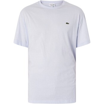 textil Herr T-shirts Lacoste Logo T-shirt Blå