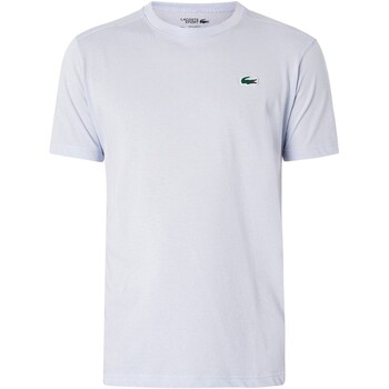 textil Herr T-shirts Lacoste Sport broderad logotyp T-shirt Blå