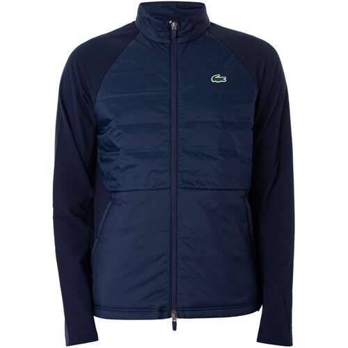 textil Herr Sweatjackets Lacoste Quiltad golfjacka med hög hals Blå