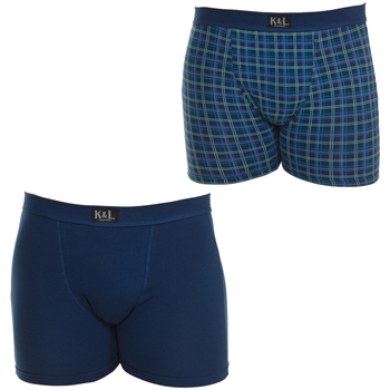 Underkläder Herr Boxershorts Kisses&Love KLB2-2009-GREEN Blå