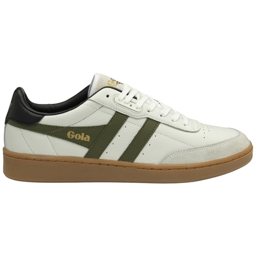 Skor Herr Sneakers Gola CONTACT LEATHER Vit