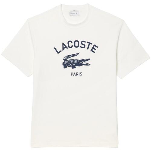 textil T-shirts Lacoste  Vit