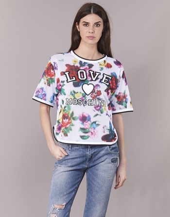 textil Dam Blusar Love Moschino W4G2801 Vit / Flerfärgad