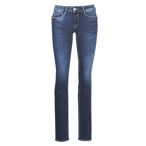 Oblačila Ženske Jeans straight Le Temps des Cerises PULP REGULAR Modra